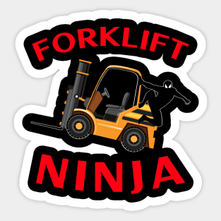 Forklift Ninja NFGR Forklift Operator Shirt Sticker